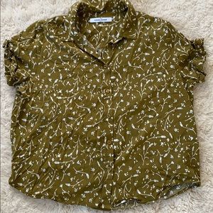 Samsoe Samsoe new s sleeve shirt green floral M